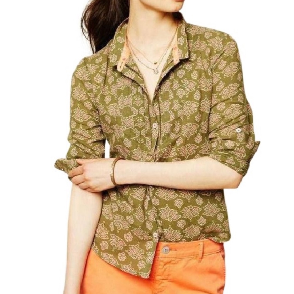NWT Anthro Holding Horses Ismay floral button down